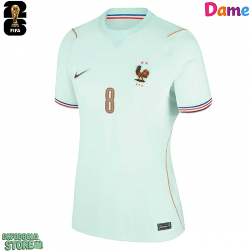 Frankrig Aurelien Tchouameni #8 Replika Udebanetrøje Dame VM 2026 Kortærmet